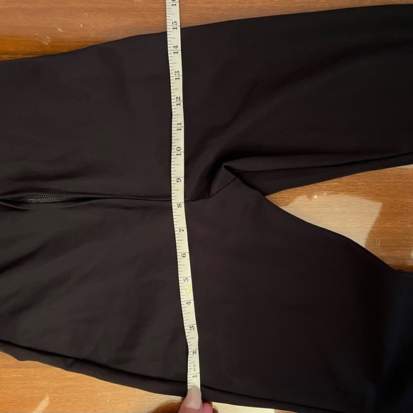 Black, SZ M, front zipper, flare leg, catsuit. - Picture 11 of 13